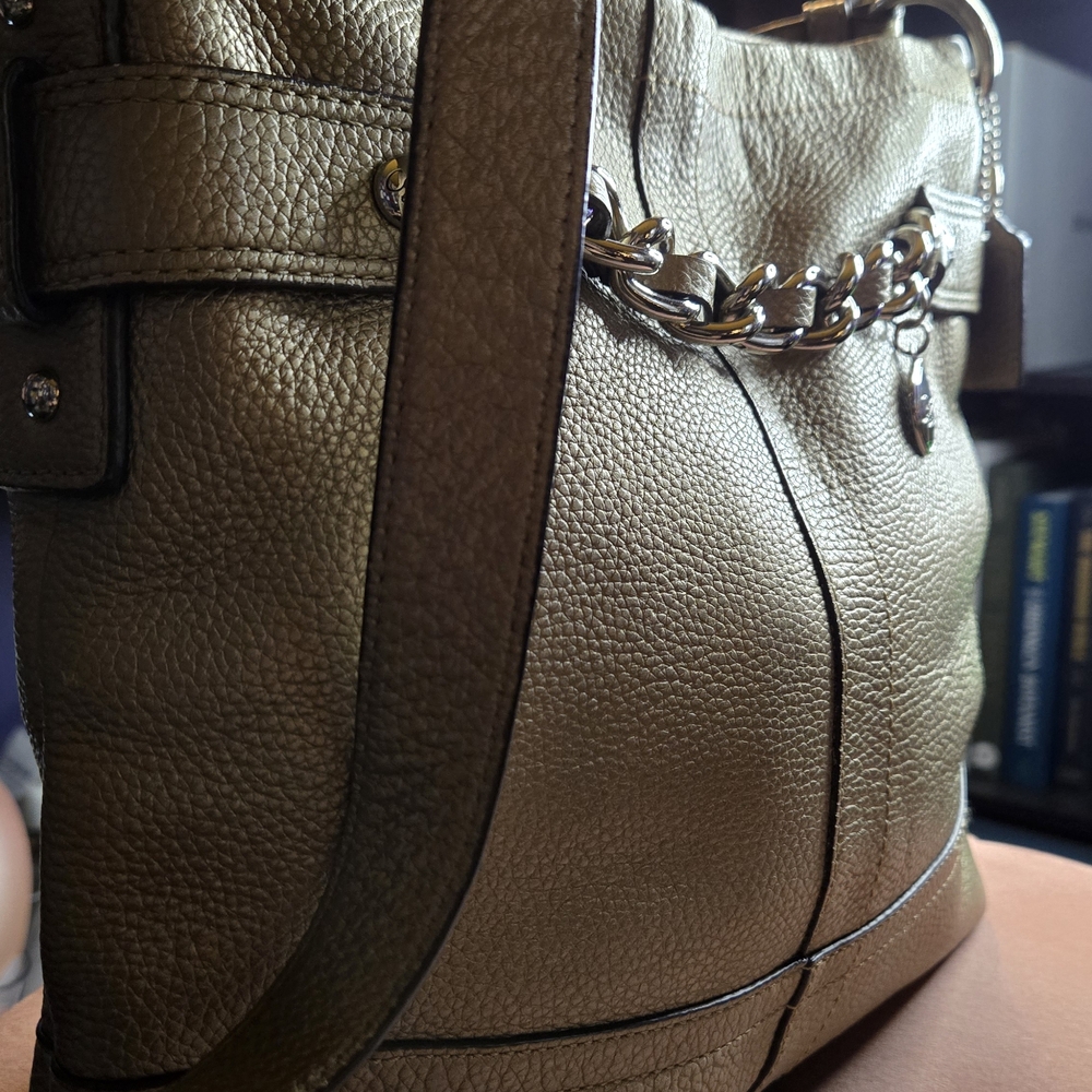 Coach Metallic Gold Shoulder Bag
